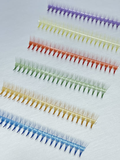 8D 0.07 MULTI-COLOURED PREMADE LASH FANS (APPROX 980 FANS)