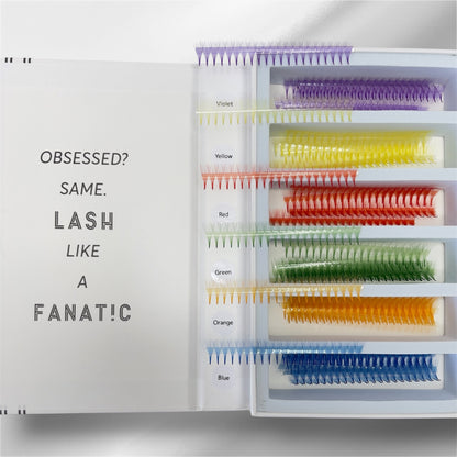8D 0.07 MULTI-COLOURED PREMADE LASH FANS (APPROX 980 FANS)