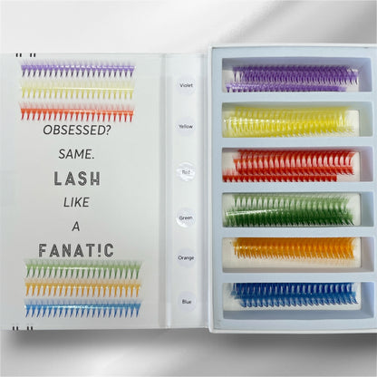 8D 0.07 MULTI-COLOURED PREMADE LASH FANS (APPROX 980 FANS)